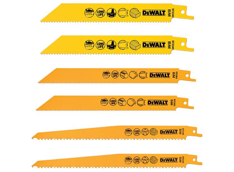 DEWALT DT2444 Reciprocating Saw Blade Set, 6 Piece