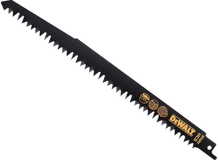 DEWALT HCS Reciprocating Blade for Wood, Fast Cuts 240mm x 5/6.5 TPI Pack of 5