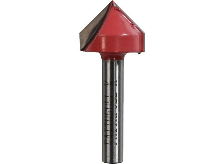 Faithfull Router Bit TCT V-Groove 13.0mm x 19.1mm 1/4in Shank