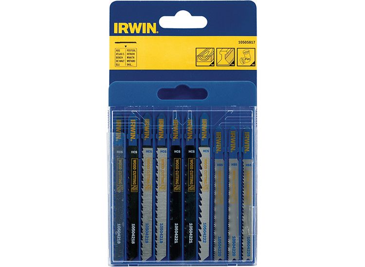 IRWIN® Jigsaw Blade Set Assorted 10 Piece Set
