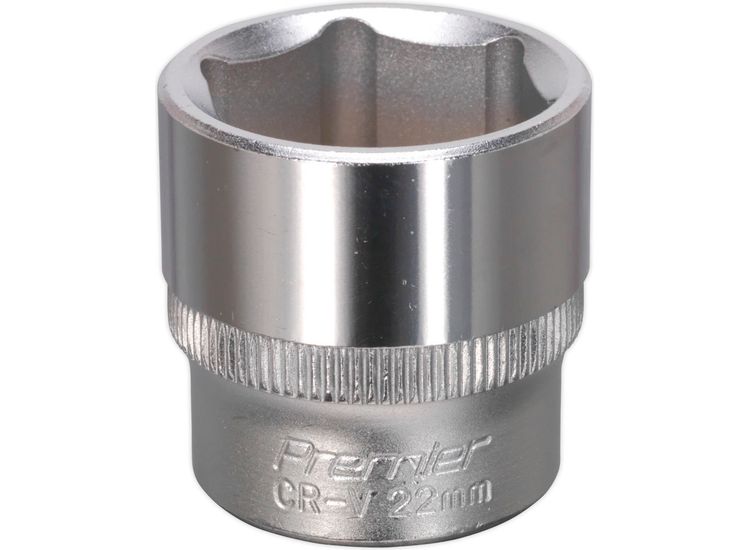 Sealey S3822 WallDrive&amp;reg; Socket 22mm 3/8"Sq Drive