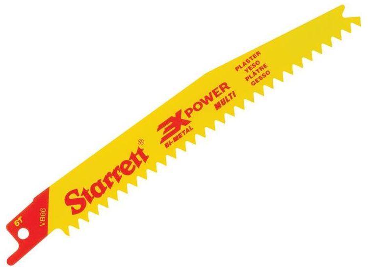 Starrett VB66-5 Bi-Metal Reciprocating Blade, Plasterboard 152mm 6V TPI (Pack 5)