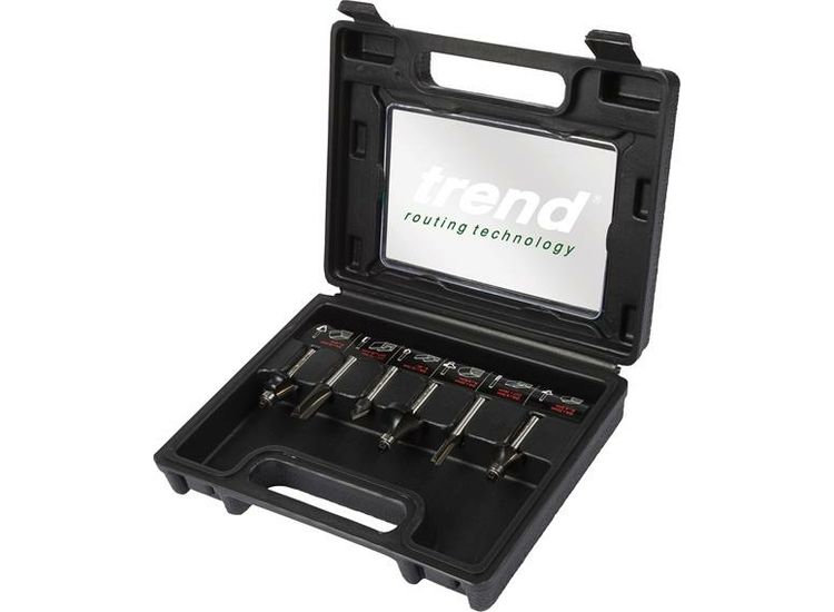 Trend 1/4in TCT Router Cutter Set, 6 Piece