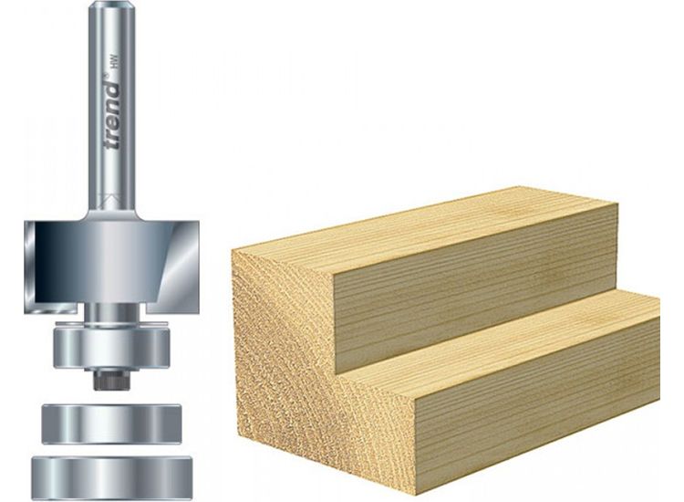 Trend 46/44 x 1/4 TCT Bearing Guided Rebater 24mm x 12.7mm