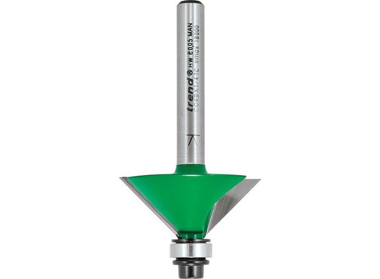 Trend C049 x 1/4 TCT Bearing Guided Chamfer Cutter 45° 12.7 x 32mm