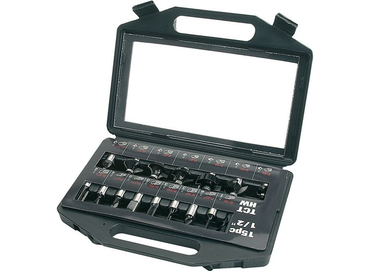 Trend SET/SS9TC 1/2in TCT Router Bit Starter Set, 15 Piece