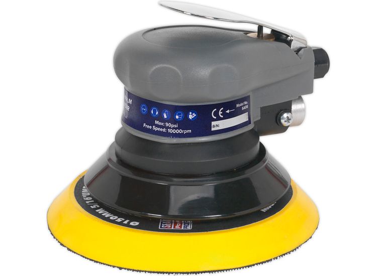Sealey SA08 Air Palm Orbital Sander &amp;#8709;150mm