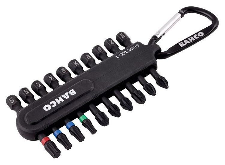 Bahco 66IM/10C-1 Heavy-Duty Torsion Bit Set, 10 Piece