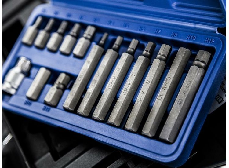 BlueSpot Tools Hex Bit Set, 15 Piece