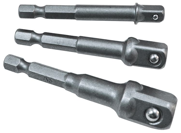 Faithfull Hex to Square Drive Adaptor Set, 3 Piece