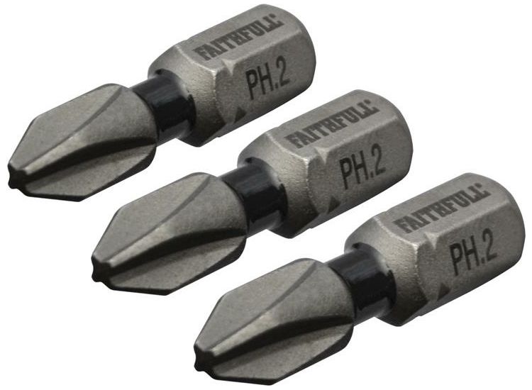 Faithfull Impact Screwdriver Bits, Phillips