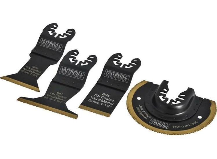 Faithfull Multi-Function Titanium Blade Set 4 Piece