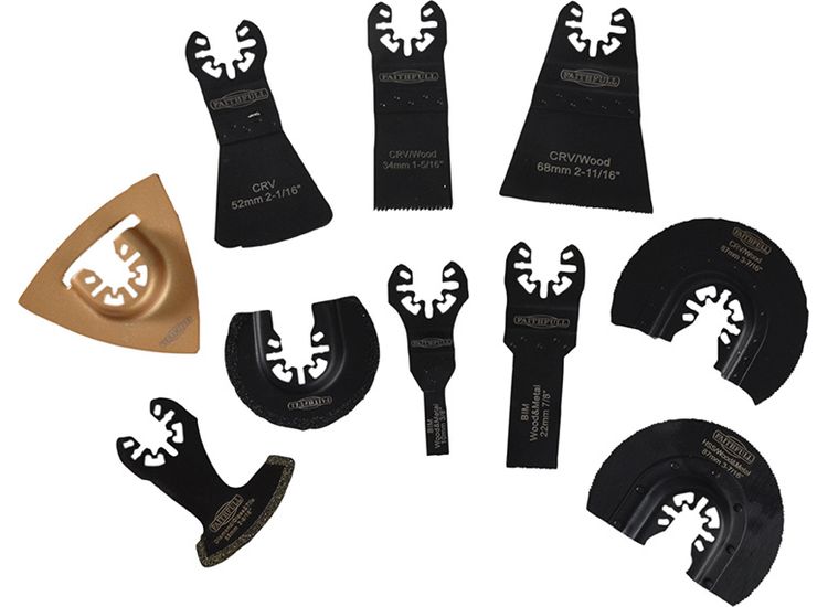 Faithfull Multi-Function Tool Mixed Blade Set 10 Piece