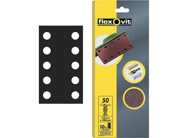 Flexovit 1/2 Perforated Sanding Sheets