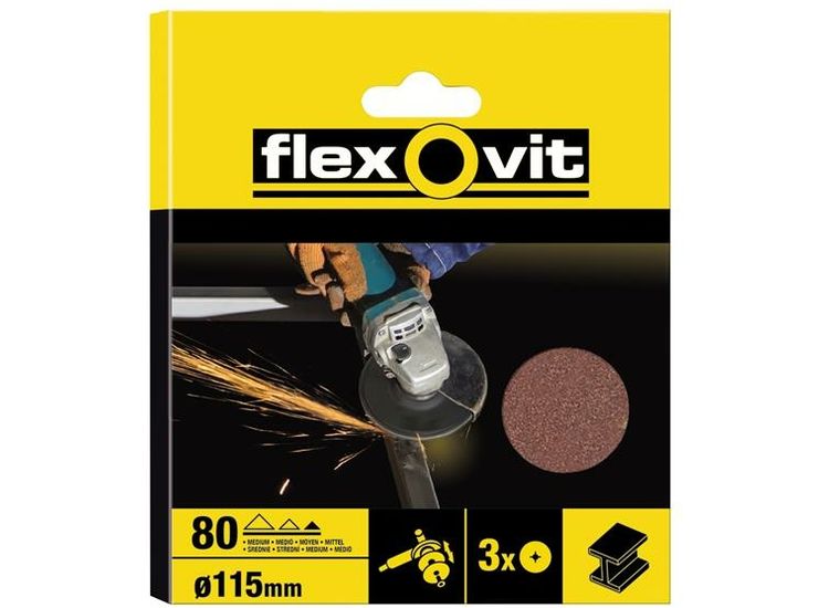 Flexovit Aluminium Oxide Fibre Discs 115mm