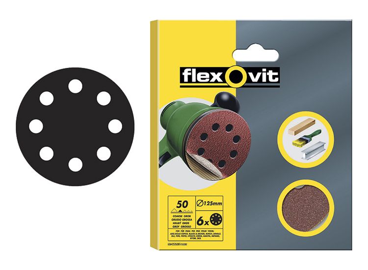 Flexovit Hook &amp; Loop Sanding Discs 115mm