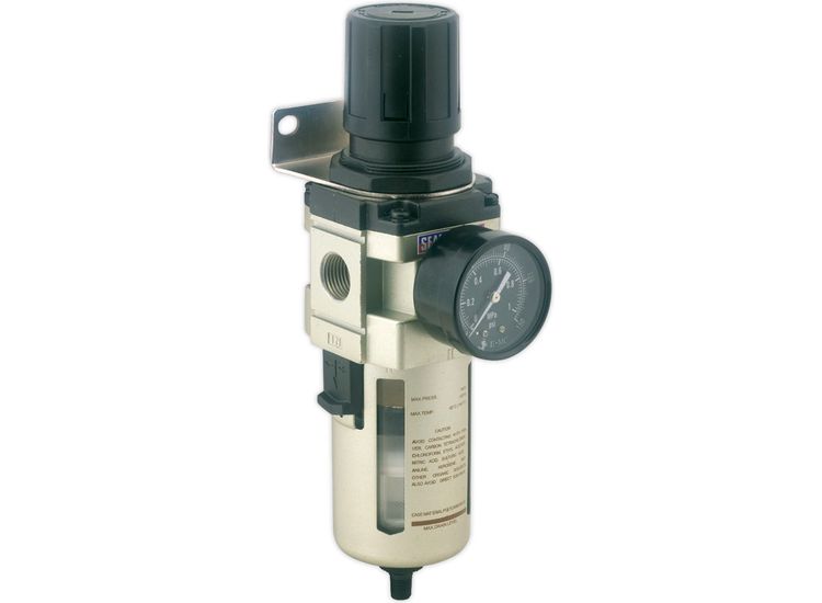Sealey SA206FRAD Air Filter/Regulator Auto Drain Max Airflow 140cfm