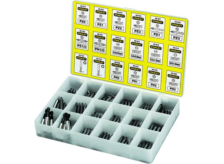 STANLEY® Insert Bits &amp; Magnetic Bit Holders Assorted Tray, 200 Piece