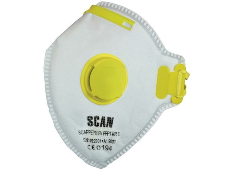 Scan Fold Flat Valved Disposable Masks FFP1