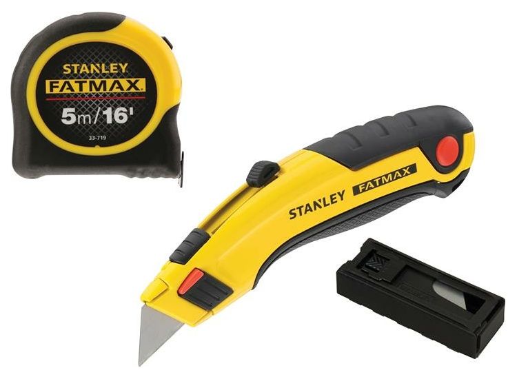 STANLEY® FatMax® Triple Pack - Tape, Retractable Knife and Blades