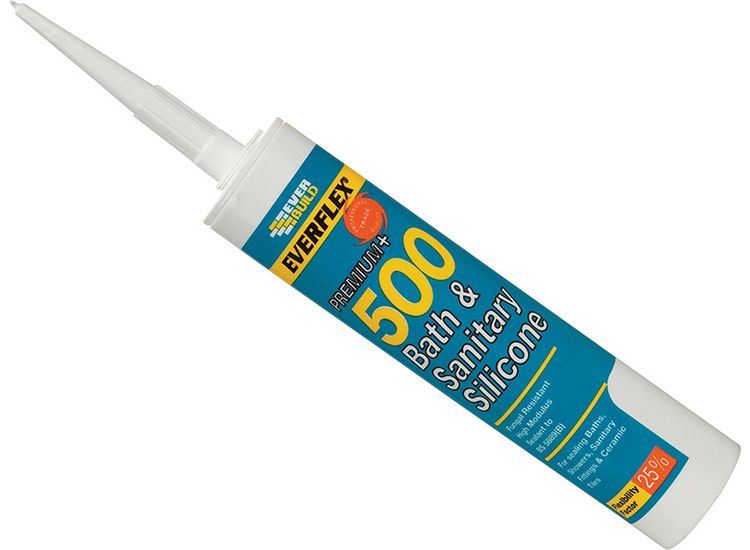 Everbuild 500 Bath &amp; Sanitary Silicone Sealant