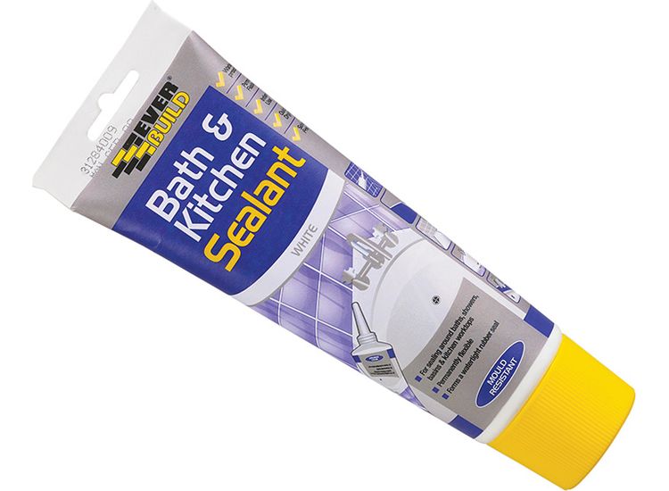 Everbuild Bath &amp; Kitchen Seal White Easi Squeeze 200ml