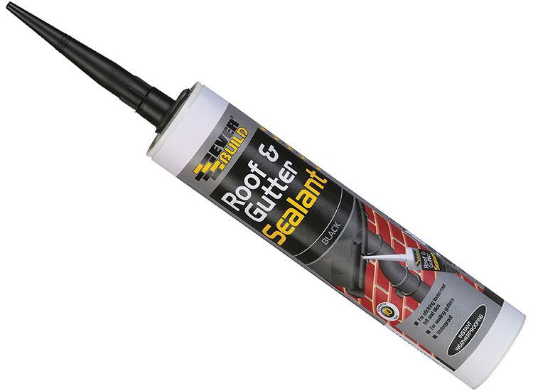 Everbuild Roof &amp; Gutter Sealant Black 295ml
