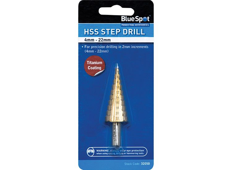 BlueSpot Tools HSS Step Drill 4-22mm