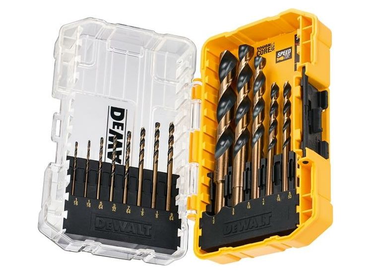 DEWALT DT70727 Black &amp; Gold HSS Drill Set, 14 Piece