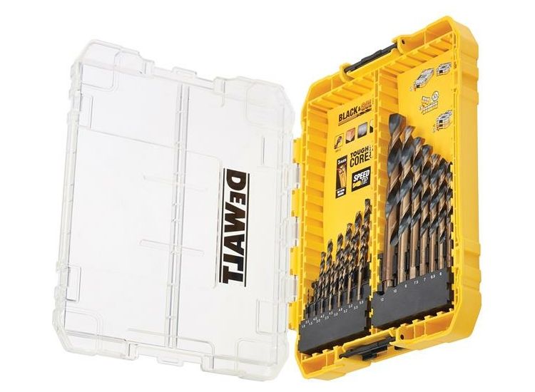 DEWALT DT70755 Black &amp; Gold HSS Drill Set, 21 Piece