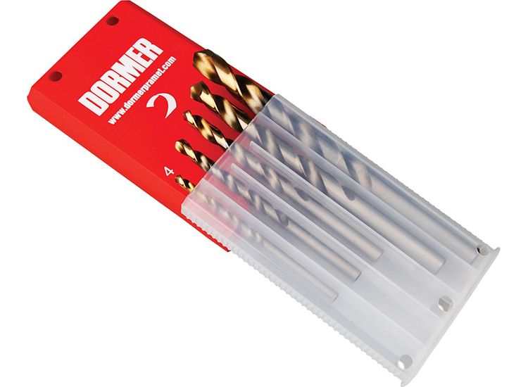 Dormer A08910 Set A002 HSS TiN Coated Jobber Drill Set of 5 4.0-10.0