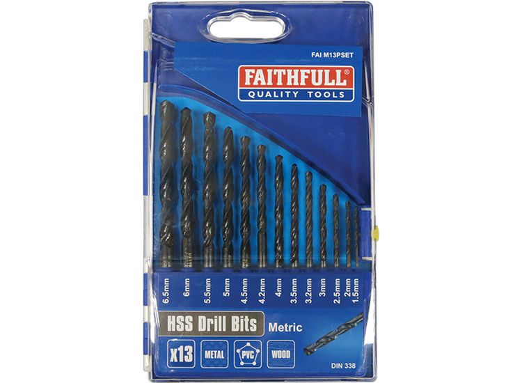 Faithfull HSS Drill Bit Set, Metric