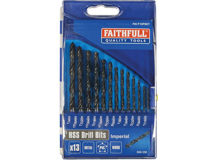 Faithfull HSS Drill Bit Sets, Imperial
