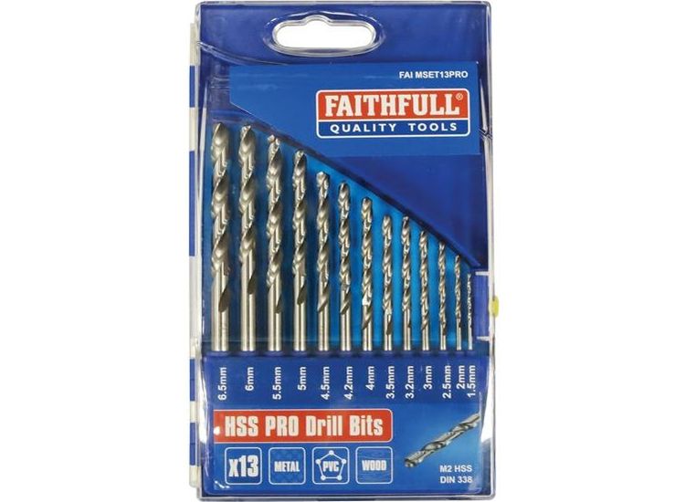 Faithfull Professional HSS Drill Set in Plastic Case