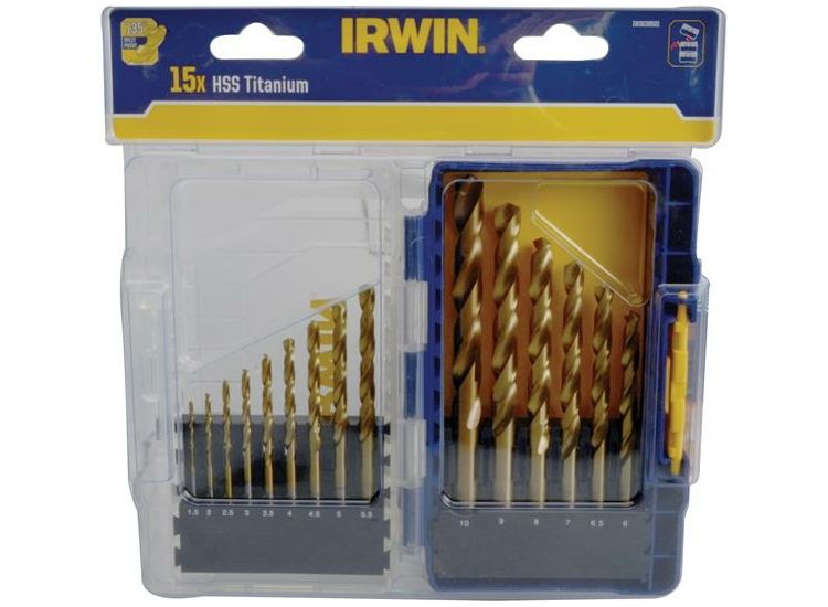 IRWIN® HSS Titanium Metal Drill Bit Set, 15 Piece