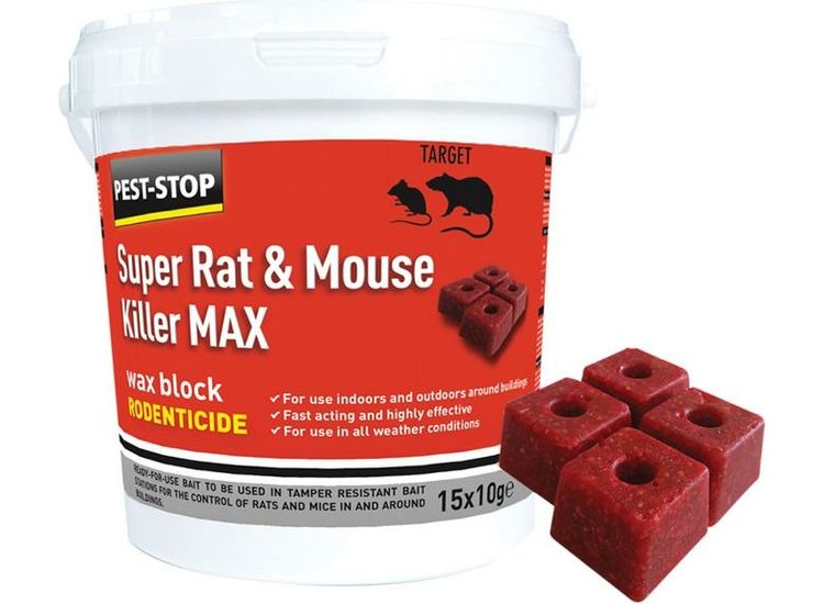 Pest-Stop (Pelsis Group) Super Rat &amp; Mouse Killer MAX Wax Blocks