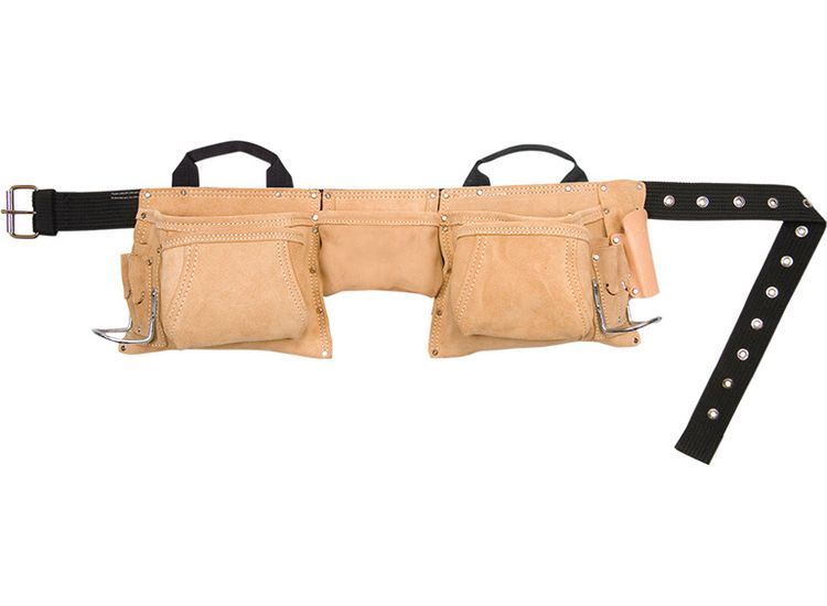 Kuny's AP-527X Heavy-Duty Leather Work Apron 12 Pocket