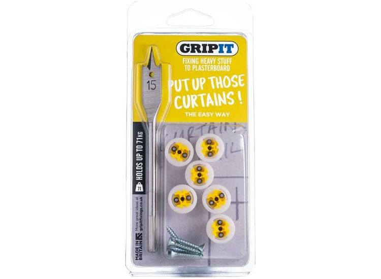 Gripit Curtain Kit, Clam Pack