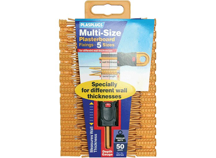 Plasplugs Multi-Size Plasterboard Fixings (50)