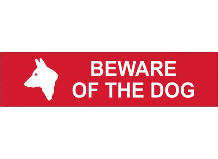 Scan Beware Of The Dog - PVC Sign 200 x 50mm