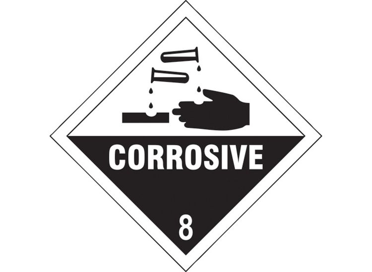 Scan Corrosive 8 - Self Adhesive Vinyl Sign 100 x 100mm