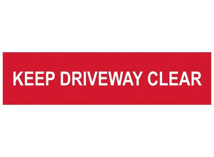 Scan Keep Driveway Clear - PVC Sign 200 x 50mm