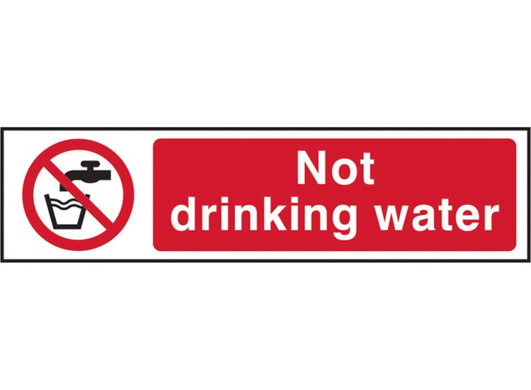 Scan Not Drinking Water - PVC Sign 200 x 50mm