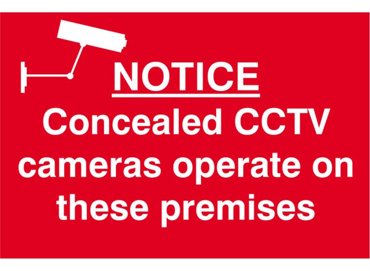 Scan Notice Concealed CCTV Camera - PVC Sign 300 x 200mm