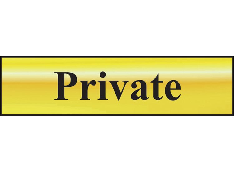 Scan Private - Polished Brass Effect 200 x 50mm
