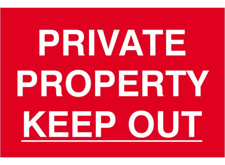 Scan Private Property Keep Out - PVC Sign 300 x 200mm
