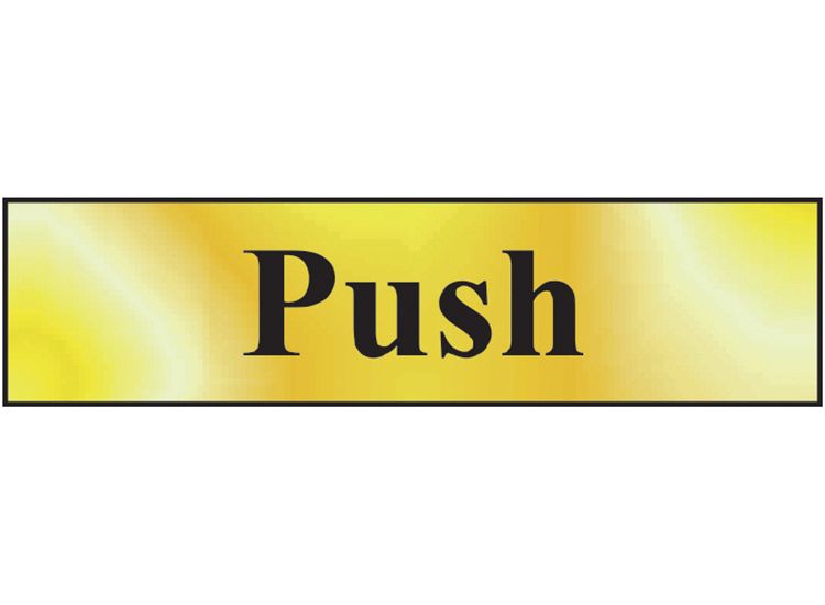 Scan Push - Polished Brass Effect 200 x 50mm