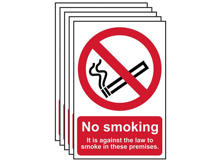 Scan Sign: No Smoking It Is Against the Law To Smoke In These Premises