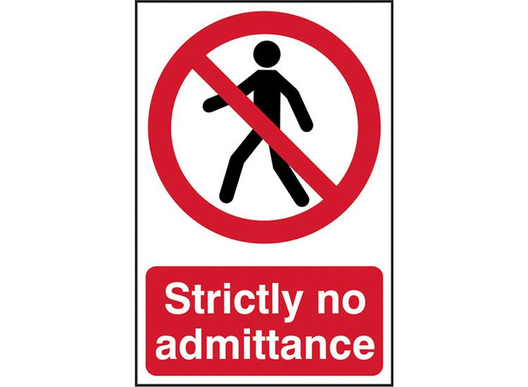 Scan Strictly No Admittance - PVC Sign 200 x 300mm