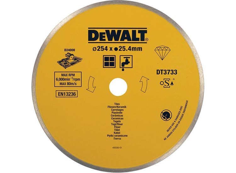 DEWALT Ceramic Diamond Tile Blade 254 x 25.4mm